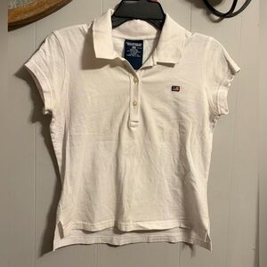 Polo by Ralph Lauren White Women's Short-Sleeve Button Down Polo Shirt Vintage